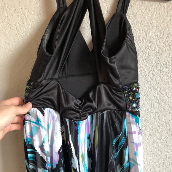 Full Length Prom Dress With Bedazzled Waist - Picture 6 of 7